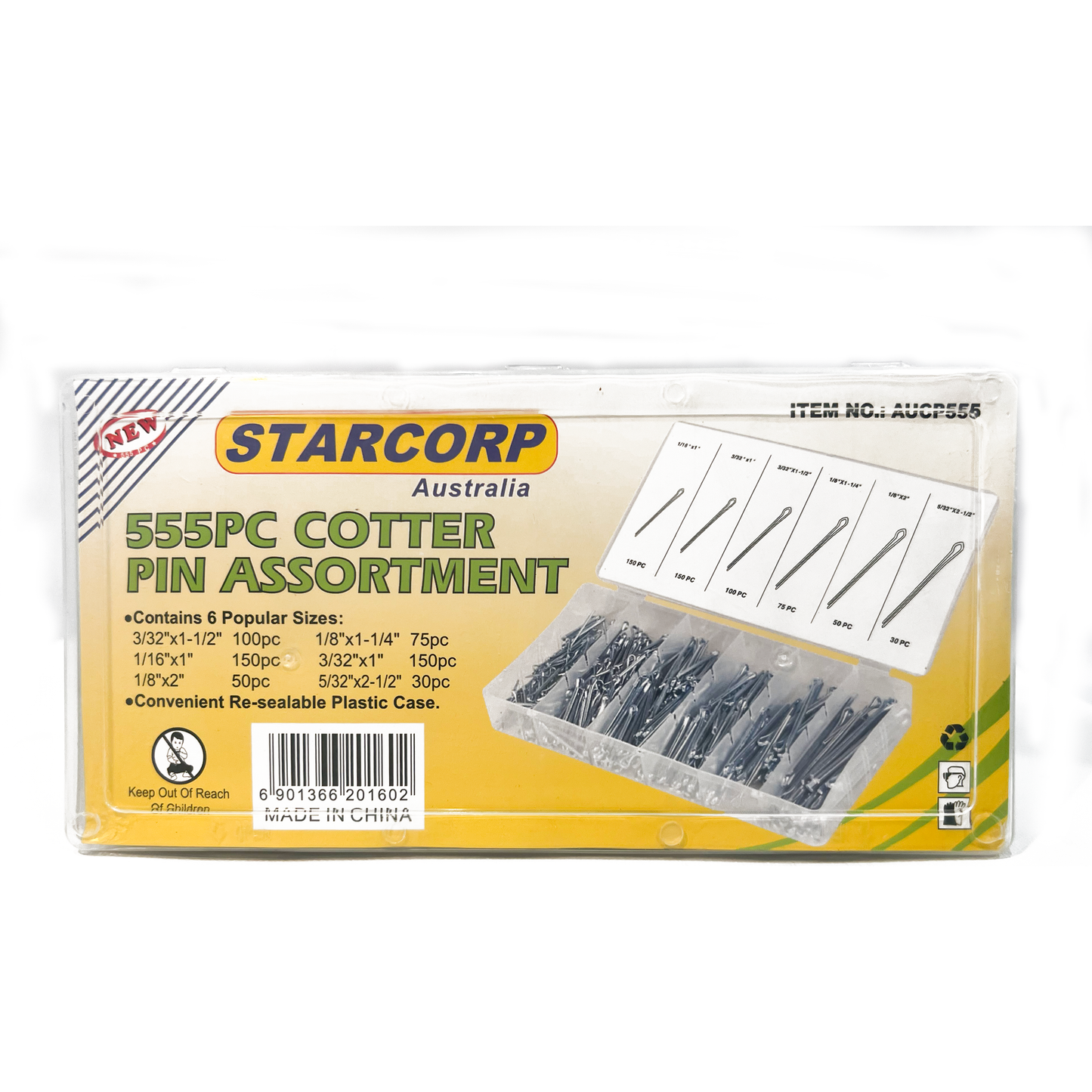 555 Piece Cotter Pin Assortment